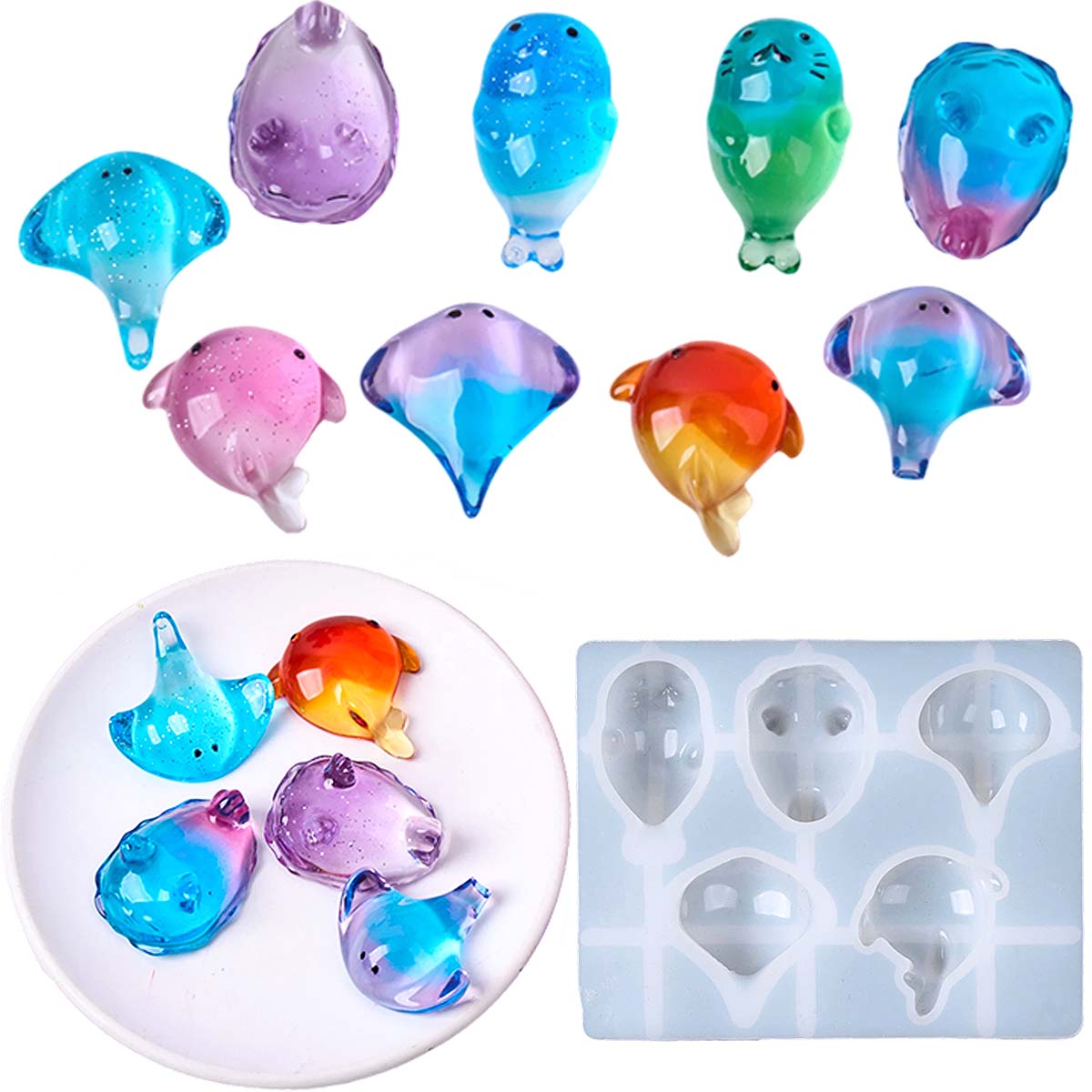 Candle Making Items - Moule en silicone 3D Kawaii Raie