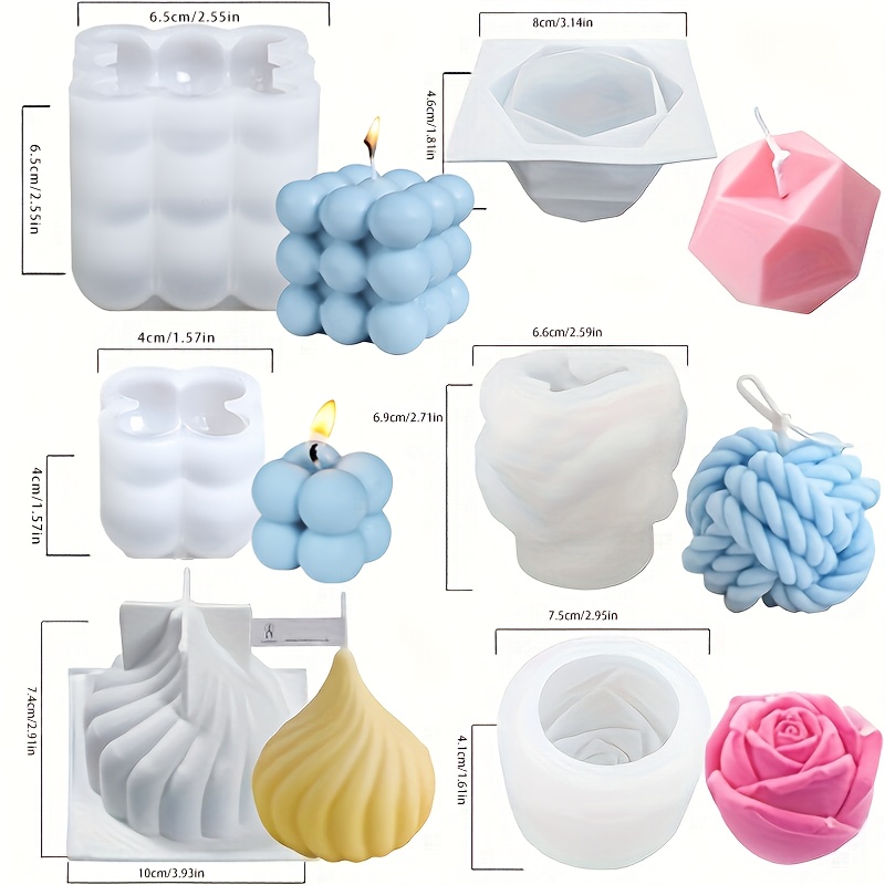 Candle Making Yarn - Ensemble de 6 moules à bougies