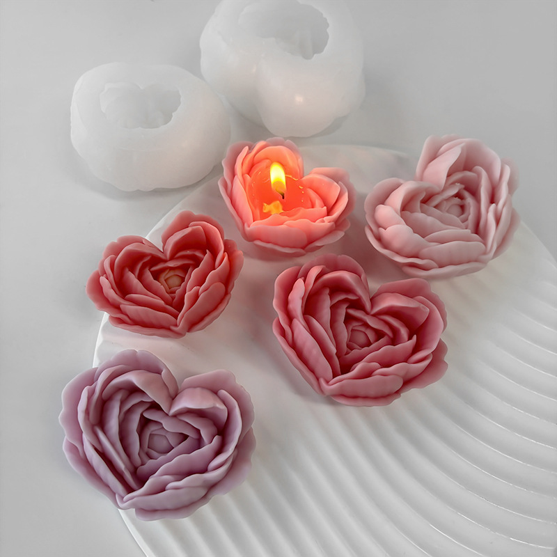 Candle Making Jelly - Moule en Silicone fleur d'amour, bricolage