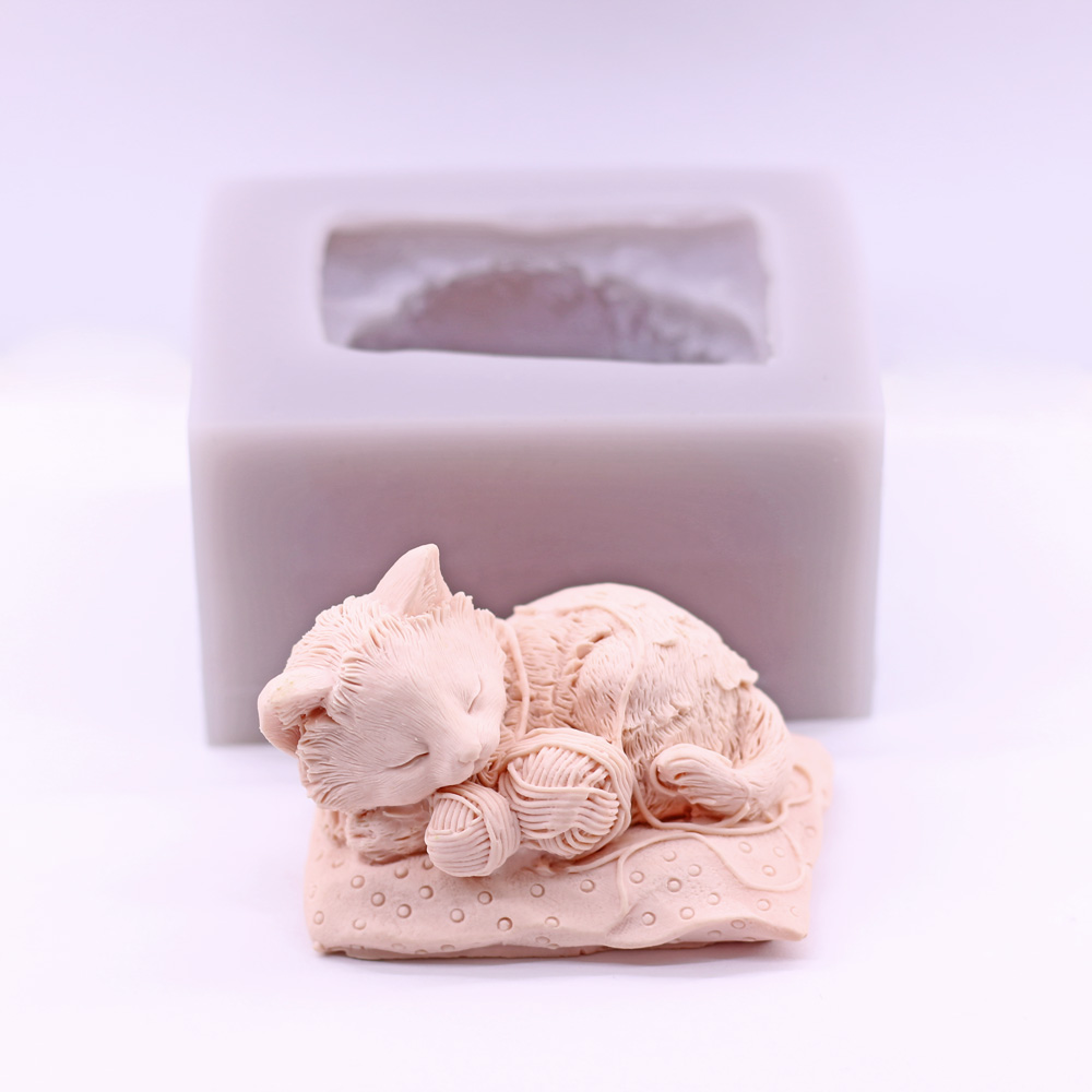 Moule en silicone 3D Chat joua - Candle Making Yarn avis et prix