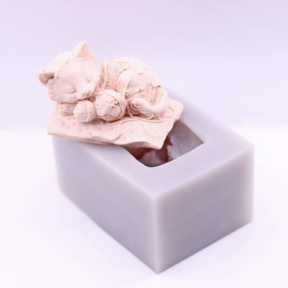 Moule en silicone 3D Chat joua - Candle Making Yarn avis et prix