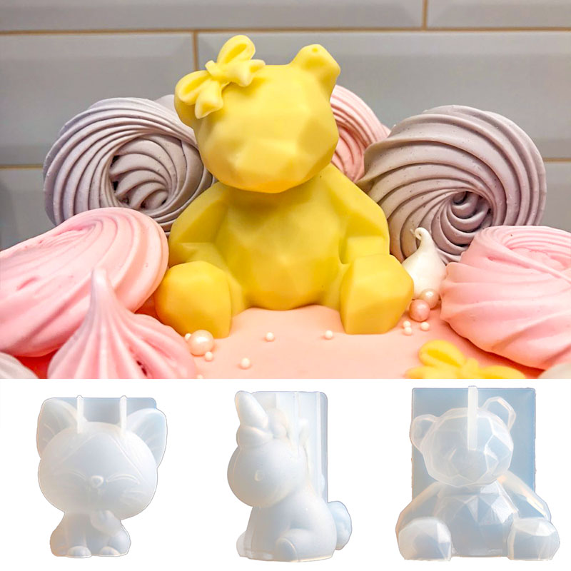Moule en Silicone ours stéréo  - Candle Making Jelly avis et prix